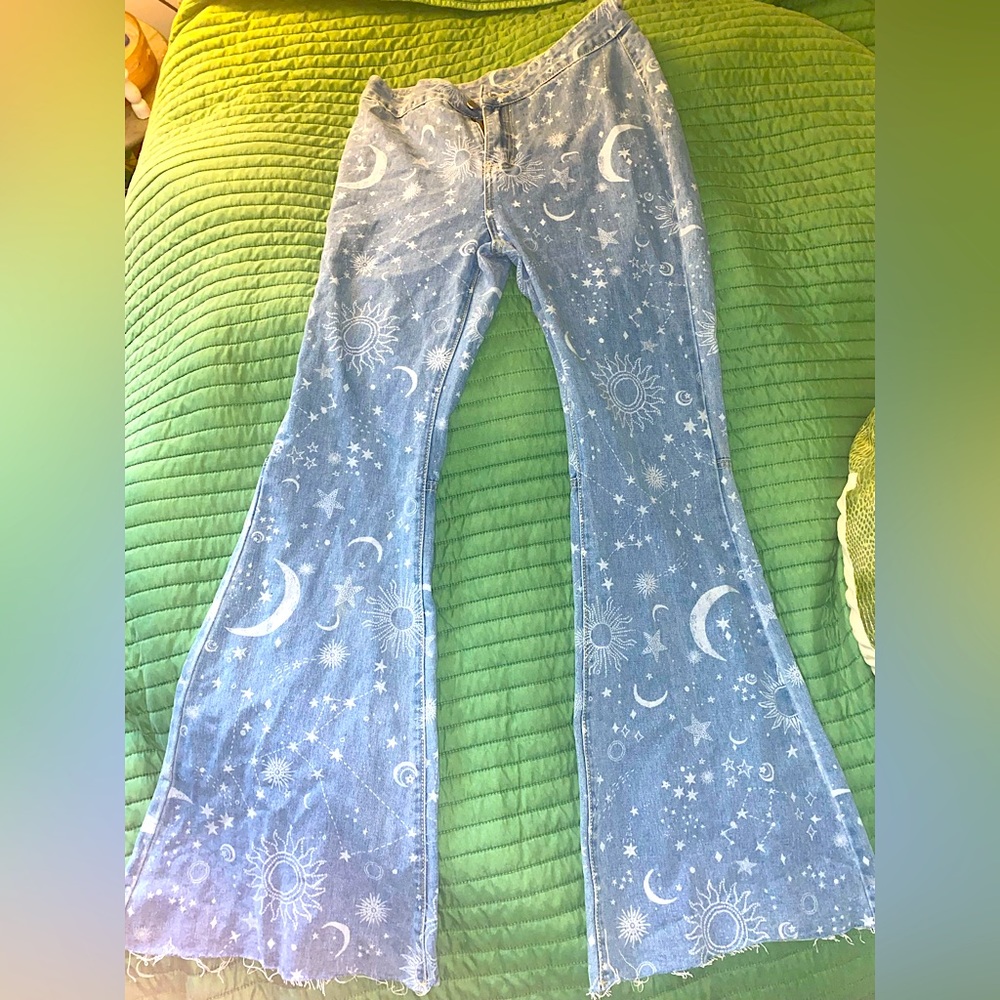 Astrology Moon and Stars Jeans